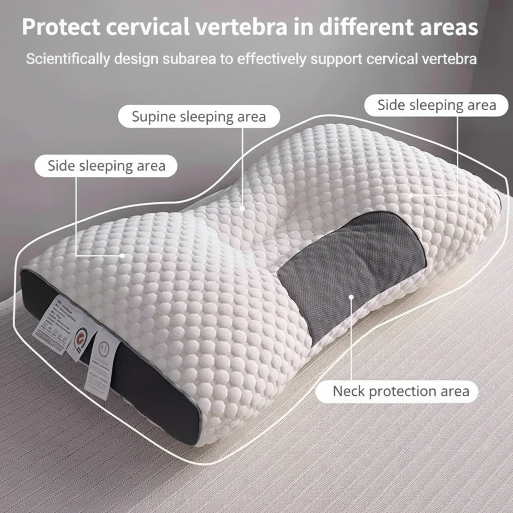 Ergonomic Cervical Support Pillow for Side Sleepers – Best Pillow for Neck Pain with Soybean Fiber Core 3